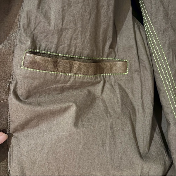 Danier Brown Leather Jacket 2XL - Picture 11 of 12